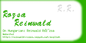 rozsa reinwald business card
